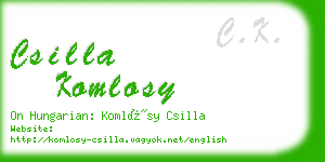 csilla komlosy business card